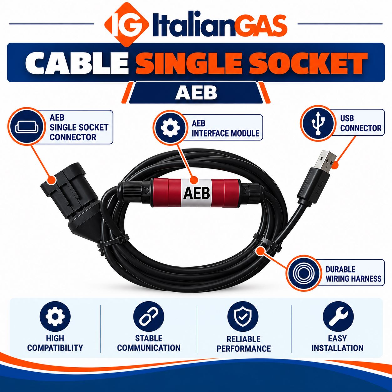 ITALIANGAS - CABLE SINGLE SOCKET (AEB) - Image 2