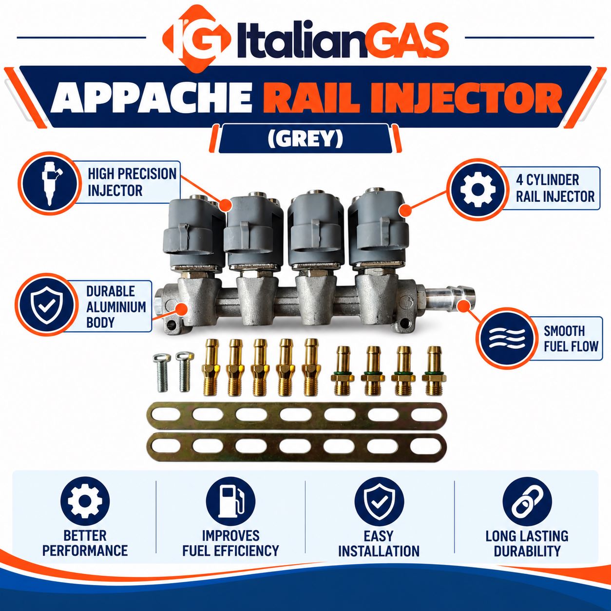 ITALIANGAS - APPACHE RAIL INJECTOR (GREY) - Image 3