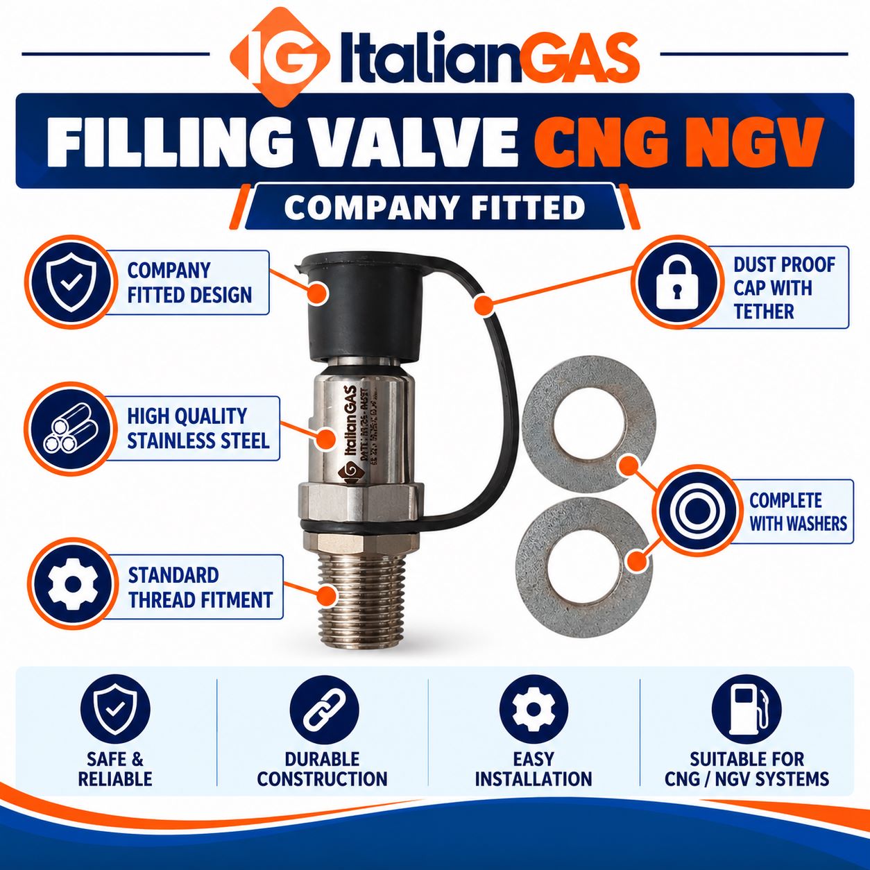 ITALIANGAS - FILLING VALVE CNG NGV - COMPANY FITTED - Image 2