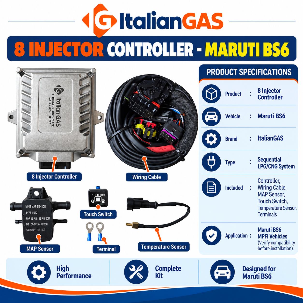 ITALIANGAS - 8 INJECTOR CONTROLLER - MARUTI BS6 - Image 5